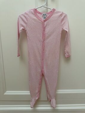 Splendid Pink Stripe Footed Sleeper 6–9M (Fits 9–12M) NWOT